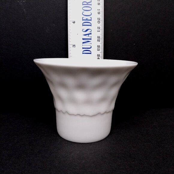 Rosenthal Studio-Linie White Porcelain Textured Candle Holder Minimalist MCM - Picture 6 of 6